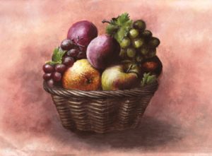 Fruit basket design for homeware collection